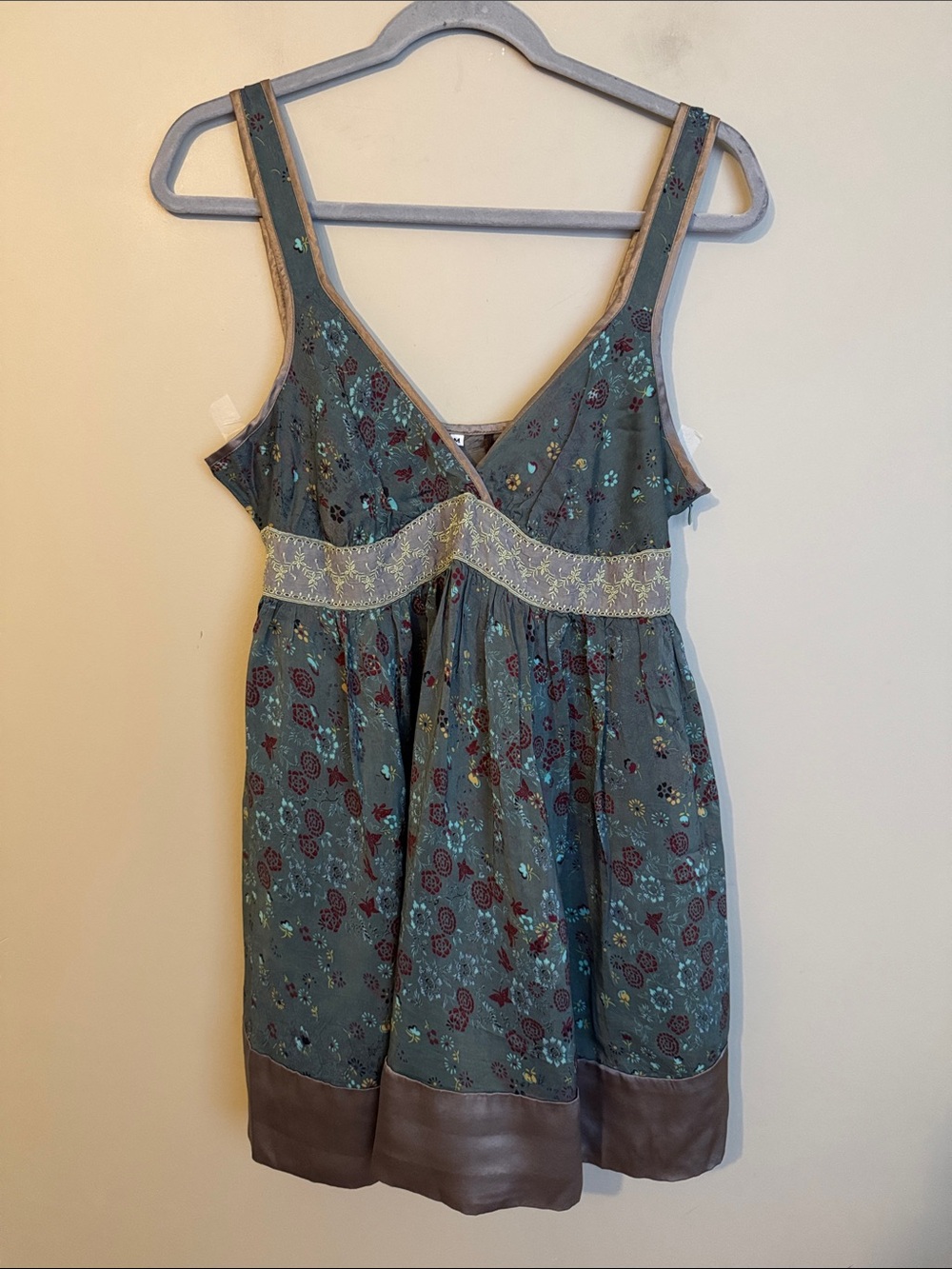NWOT- Johnny Was Boho Floral Tunic top, green, size M